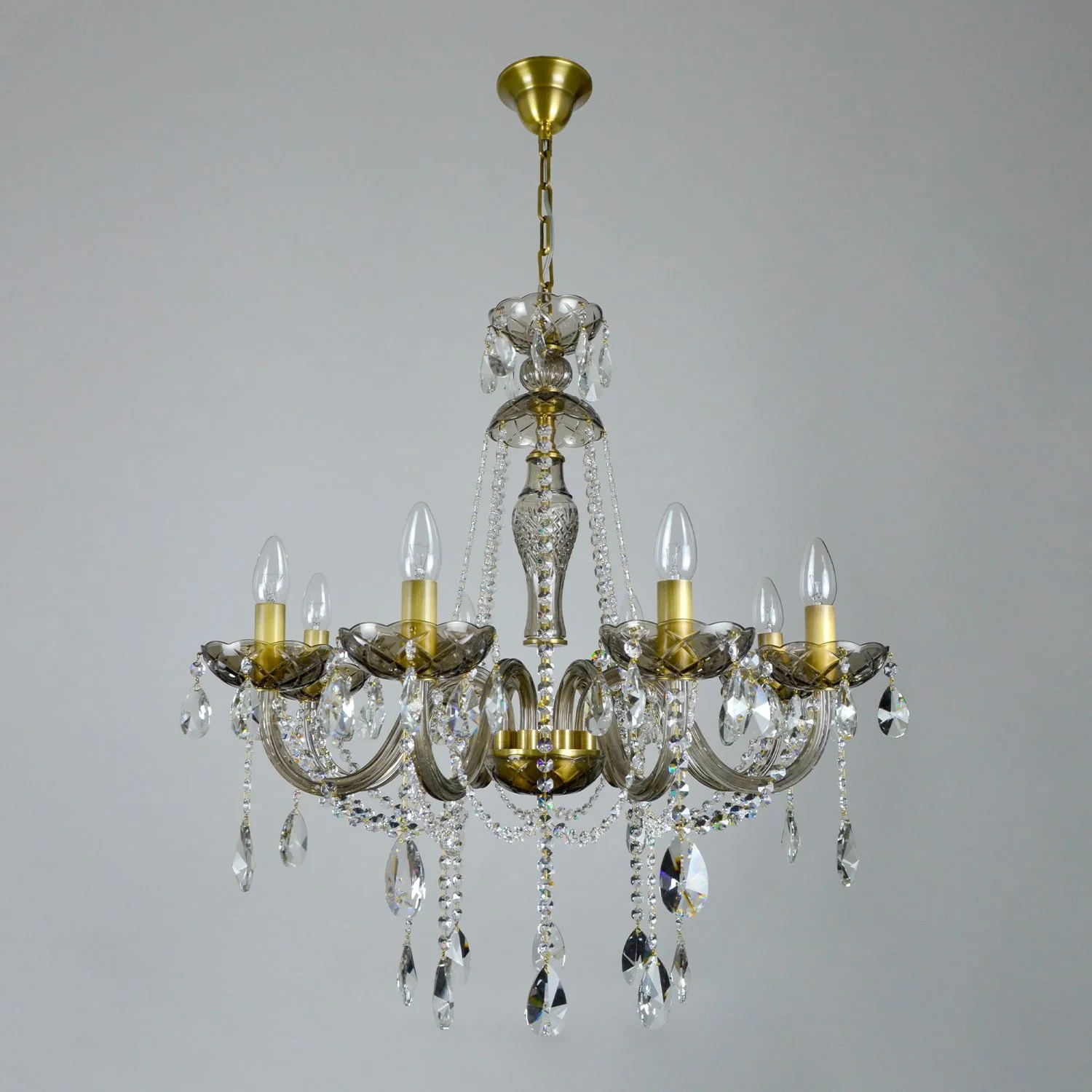 Luxury Grey crystal chandelier — WRANOVSKY - Bohemian Crystal